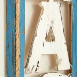 Wooden Sign Beach Wall Decor With Rope Hanger Beige - Olivia & May 9 Wooden Sign Beach Wall Decor With Rope Hanger Beige - Olivia & May -Adesso Store GUEST 6d48233b 7e97 41af 99f9 d695224ae456