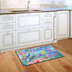 With God Religious Doormat Inspirational Indoor Outdoor 30" X 18" Briarwood Lane -Adesso Store GUEST 6d4f5547 ed42 4963 9316 9b637eb23082