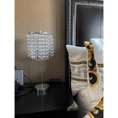 20.25" Deco Glam Table Lamp Silver - Ore International 2 20.25" Deco Glam Table Lamp Silver - Ore International - Image 2