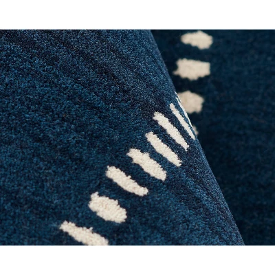 2'x3' Simba Noah Accent Rug Navy - Momeni 3 2'x3' Simba Noah Accent Rug Navy - Momeni - Image 3