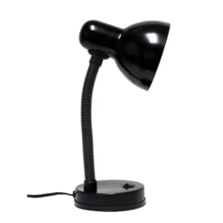 14.25" Traditional Fundamental Metal Desk Task Lamp And Bowl Shaped Shade With Flexi Gooseneck Black - Creekwood Home -Adesso Store GUEST 70948efd 0463 41c1 b9f2 d3963ca0959c