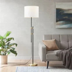 Ellsworth Asymmetrical Floor Lamp Black/Gold - Hampton Hill -Adesso Store GUEST 70d14884 8be0 4682 8f31 e1033aa12a5a