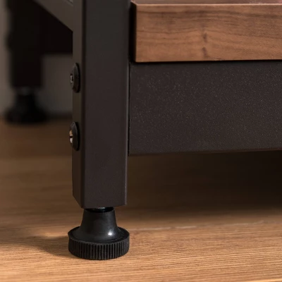 IRIS Wood And Metal Shelf Brown/Black 2 IRIS Wood And Metal Shelf Brown/Black - Image 2