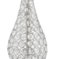 360 Lighting Sergio Modern Accent Table Lamps 23 1/2" High Set Of 2 Chrome Clear Acrylic With USB Charging Port Blue Softback Drum Shade For Home Desk -Adesso Store GUEST 7204c8e5 d487 44d6 a5d4 b08d8489995c