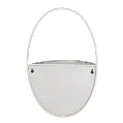 Textured Wall Pocket Gray Metal - Foreside Home & Garden 3 Textured Wall Pocket Gray Metal - Foreside Home & Garden - Image 3