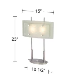 Possini Euro Design Charles Street Modern Desk Lamp 23" High Chrome Satin Nickel Frosted Slump Glass Shade For Bedroom Living Room Bedside Nightstand 12 Possini Euro Design Charles Street Modern Desk Lamp 23" High Chrome Satin Nickel Frosted Slump Glass Shade For Bedroom Living Room Bedside Nightstand -Adesso Store GUEST 72f5eda7 e445 4ef1 bab7 c99c49fe11e9