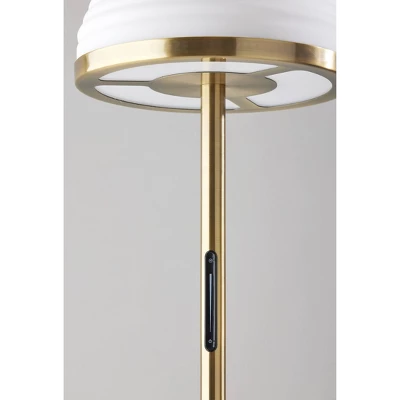 Juliana Floor Lamp With Smart Switch Antique Brass (Includes LED Light Bulb) - Adesso 1 Juliana Floor Lamp With Smart Switch Antique Brass (Includes LED Light Bulb) - Adesso