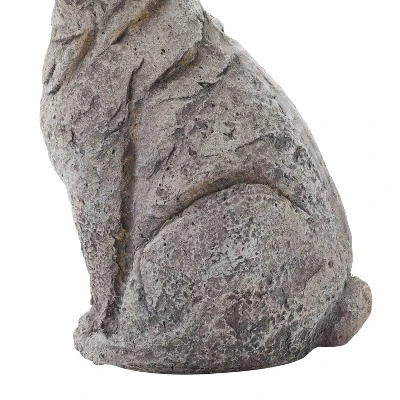 20" X 11" Magnesium Oxide Country Rabbit Garden Sculpture Gray - Olivia & May 2 20" X 11" Magnesium Oxide Country Rabbit Garden Sculpture Gray - Olivia & May - Image 2