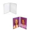 Azar Displays Clear Acrylic Double Photo Holder, Side By Side Dual Frame, Size 4"W X 6"H, 2-Pack