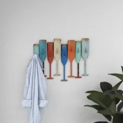 Metal Paddle Indoor Outdoor Distressed Oar Shaped 8 Hooks Wall Hook - Olivia & May 15 Metal Paddle Indoor Outdoor Distressed Oar Shaped 8 Hooks Wall Hook - Olivia & May -Adesso Store GUEST 7817f758 4227 4577 be92 d8cfc29842e2