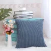 PiccoCasa Luxury Corduroy Corn Striped Cushion Soft Throw Pillow Case