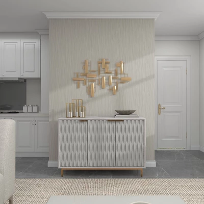 Contemporary Metal Abstract Wall Decor Gold - CosmoLiving By Cosmopolitan 9 Contemporary Metal Abstract Wall Decor Gold - CosmoLiving By Cosmopolitan - Image 9