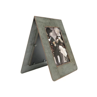7.25" X 9.75" Galvanized 2-Sided Standing Picture Single Frame - Storied Home 6 7.25" X 9.75" Galvanized 2-Sided Standing Picture Single Frame - Storied Home - Image 6