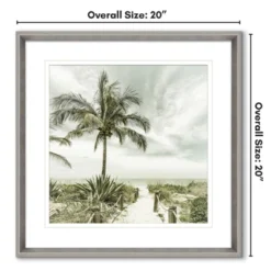 Americanflat Path To The Beach 20"x20" Pewter Framed Print Under Glass -Adesso Store GUEST 79dedd4e 88a1 4995 b1e3 2a9b2531f729