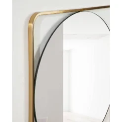 24" X 24" Nobles Radius Corner Framed Decorative Wall Mirror Gold - Kate & Laurel All Things Decor -Adesso Store GUEST 7b2c7639 19d3 45ae 808e 9ea8597dea04