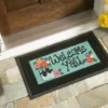 Evergreen Indoor Outdoor Doormat Bundle Set Of 5 - Frame And 4 Welcome Seasonal Inserts Spring Summer Fall And Winter