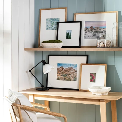 19.24" X 25.24" Matted To 8" X 10" Gallery Frame Natural Wood - Threshold™ Designed With Studio McGee 1 19.24" X 25.24" Matted To 8" X 10" Gallery Frame Natural Wood - Threshold™ Designed With Studio McGee