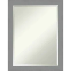 Framed Bathroom Vanity Wall Mirror Brushed Nickel - Amanti Art -Adesso Store GUEST 7c18e2d8 5d09 467e 91dc e23e47144827