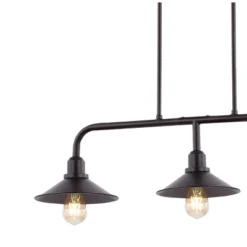 34.25" LED 3-Light Cade Metal Farmhouse Industrial Pendant Oil Rubbed Bronze - JONATHAN Y -Adesso Store GUEST 7ce8605a e80d 438d 9533 8c989e7a7a2d