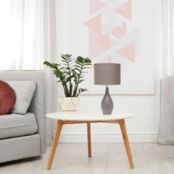 18.11" Traditional Standard Ceramic Dewdrop Table Desk Lamp With Matching Fabric Shade Gray - Creekwood Home 9 18.11" Traditional Standard Ceramic Dewdrop Table Desk Lamp With Matching Fabric Shade Gray - Creekwood Home -Adesso Store GUEST 7d77c039 5fac 4b51 b613 753fa30c7908