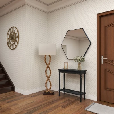 Wood Scroll Arabesque Wall Decor With Metal Fleur De Lis Relief Brown - Olivia & May 15 Wood Scroll Arabesque Wall Decor With Metal Fleur De Lis Relief Brown - Olivia & May - Image 15