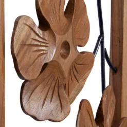Set Of 2 Teak Wood Floral Handmade Framed Carved Wall Decors With Metal Wire Brown - Olivia & May -Adesso Store GUEST 7f352be8 67c4 4dc8 be90 f490977eec99