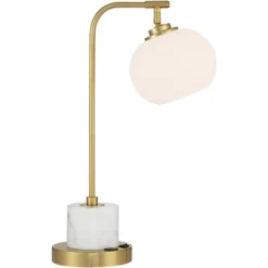 Possini Euro Design Barclay Modern Desk Lamp 23" High Warm Gold With USB Charging Port Frosted Glass Shade For Bedroom Living Room Bedside Office Kids 13 Possini Euro Design Barclay Modern Desk Lamp 23" High Warm Gold With USB Charging Port Frosted Glass Shade For Bedroom Living Room Bedside Office Kids -Adesso Store GUEST 801a9ae9 4bf4 4108 b355 54d9bc7e2308