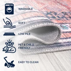 Dalyan Geometric Medallions Washable Area Rug - JONATHAN Y -Adesso Store GUEST 81d46ee6 9734 4c04 b330 b0da1b13c175