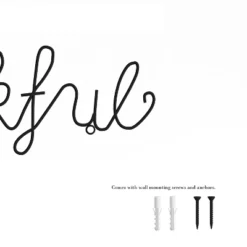 Metal Cutout- Be Thankful Cursive Cutout Sign-3D Word Art Home Accent Decor-Perfect For Modern Rustic Or Vintage Farmhouse Style By Hastings Home -Adesso Store GUEST 836d4dcd 9f24 42a1 be9c 133912f96d56