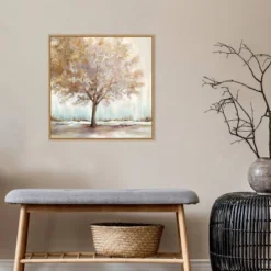 22" X 22" Infinite Peace By Eva Watts Framed Canvas Wall Art Light Brown - Amanti Art -Adesso Store GUEST 83ab2bee fb89 4bfd ad17 8bcf4219cc5f