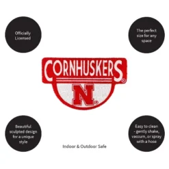 Evergreen University Of Nebraska Indoor Outdoor Natural Shaped Coir Doormat 1'6"x2'4" Multicolored -Adesso Store GUEST 8400cf5a 25cb 493a bdb0 0911d0e1ba3b