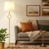 Metal Ring Floor Lamp Brass (Includes LED Light Bulb) - Threshold™