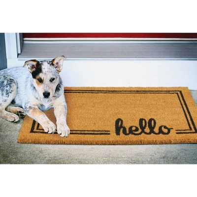 MDesign Welcome Entryway Doormat With Natural Fibers 2 MDesign Welcome Entryway Doormat With Natural Fibers - Image 2
