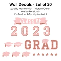 Big Dot Of Happiness Rose Gold Class Of 2023 Graduation Party Wall Decals Set Of 20 -Adesso Store GUEST 85b2a2bb 46f6 4a91 aed8 8602413a4d71