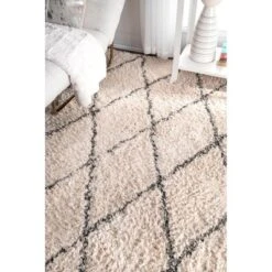 NuLOOM Sheba Cotton Diamond Shaggy Area Rug -Adesso Store GUEST 88157794 55da 4d00 a03d b21e86733383