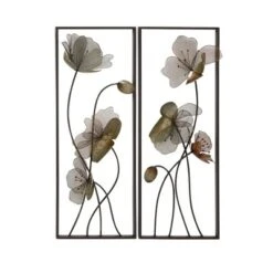 Metal Floral Wall Decor With Black Frame Set Of 2 Black - Olivia & May 25 Metal Floral Wall Decor With Black Frame Set Of 2 Black - Olivia & May -Adesso Store GUEST 888f05b6 7983 4973 bd5d 6cc0e6985355