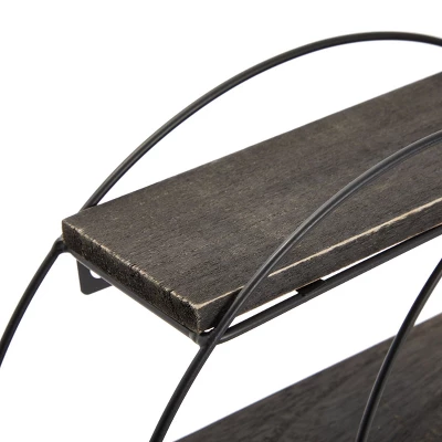 Farmlyn Creek Metal Crescent Moon Wall Shelf, Rustic Home Wall Decor For Crystals, Essential Oils, Plants, 12 X 12 X 3 In 2 Farmlyn Creek Metal Crescent Moon Wall Shelf, Rustic Home Wall Decor For Crystals, Essential Oils, Plants, 12 X 12 X 3 In - Image 2