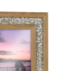 4X6 Inch Floral Picture Frame Tan Fabric Framed In Wood With MDF & Glass By Foreside Home & Garden -Adesso Store GUEST 8c0b54c0 b41b 4393 8366 059f3acbaffd