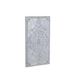 Metal Scroll Wall Decor With Embossed Details White - Olivia & May -Adesso Store GUEST 8c7b61c7 0e3b 4064 ad2c 109c77505fd1
