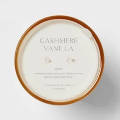 Colored Vase Glass With Dustcover Cashmere Vanilla Candle Ivory - Threshold™ -Adesso Store GUEST 8d091c5b bbc5 49dc 9739 323e5f4d7b9f