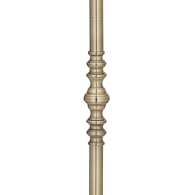 Regency Hill Montebello Vintage Retro Floor Lamp 60" Tall Antique Brass Metal Swing Arm Soft Tan Bell Shade For Living Room Bedroom Office House Home 3 Regency Hill Montebello Vintage Retro Floor Lamp 60" Tall Antique Brass Metal Swing Arm Soft Tan Bell Shade For Living Room Bedroom Office House Home - Image 3