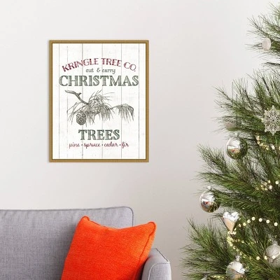 16" X 20" Christmas Tree Farm Sign By Wild Apple Portfolio Framed Canvas Wall Art - Amanti Art 4 16" X 20" Christmas Tree Farm Sign By Wild Apple Portfolio Framed Canvas Wall Art - Amanti Art - Image 4