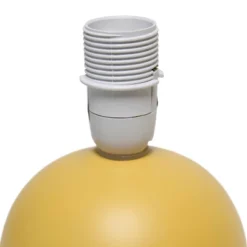 8.66" Petite Ceramic Orb Base Bedside Table Desk Lamp With Matching Tapered Drum Fabric Shade Yellow - Creekwood Home -Adesso Store GUEST 9126fb97 e535 4cdc 92bd 785e9e21af53