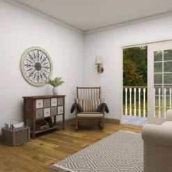 Wood Distressed Scroll Window Inspired Wall Decor With Metal Scrollwork Relief White - Olivia & May -Adesso Store GUEST 924566c2 e883 48c6 89ad d495eb3766d2