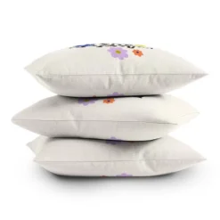 16"x16" Rhianna Marie Chan Bloom Where You Are Planted Square Throw Pillow Beige - Deny Designs -Adesso Store GUEST 92e78ebc 9aa9 4c2f 87a8 5fb2f56eea28