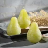 Green Grape Pear Candles - Set Of 3