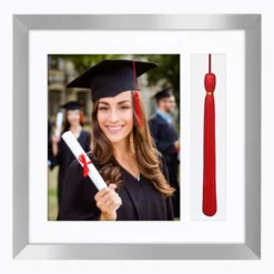 Americanflat 13x13 Graduation Frame With Tempered Shatter-resistant Glass - 2 Opening Mat Displays 8"x10" Diploma Or Certificate And Tassle - Available In A Variety Of Colors -Adesso Store GUEST 95e67259 73fc 47b2 a83c 93fd0f946f71