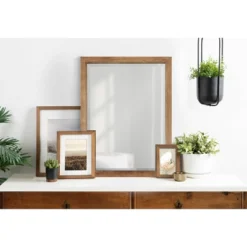 18" X 24" Hogan Wood Framed Decorative Wall Mirror Rustic Brown - Kate & Laurel All Things Decor -Adesso Store GUEST 9633b486 877a 42e7 8de5 a8f512e1c97a