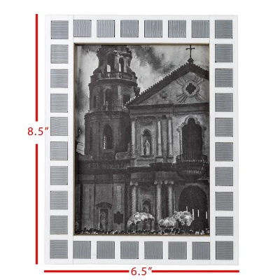 Tiled 5X7 Photo Frame Gray Acrylic, MDF & Glass - Foreside Home & Garden 6 Tiled 5X7 Photo Frame Gray Acrylic, MDF & Glass - Foreside Home & Garden - Image 6