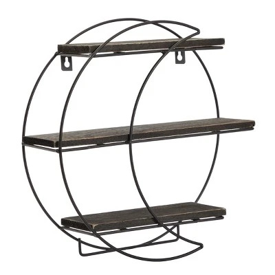 Farmlyn Creek Metal Crescent Moon Wall Shelf, Rustic Home Wall Decor For Crystals, Essential Oils, Plants, 12 X 12 X 3 In 6 Farmlyn Creek Metal Crescent Moon Wall Shelf, Rustic Home Wall Decor For Crystals, Essential Oils, Plants, 12 X 12 X 3 In - Image 6